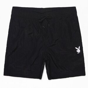 Playboy By PacSun Backstage Black Nylon Shorts Mens Size Small
